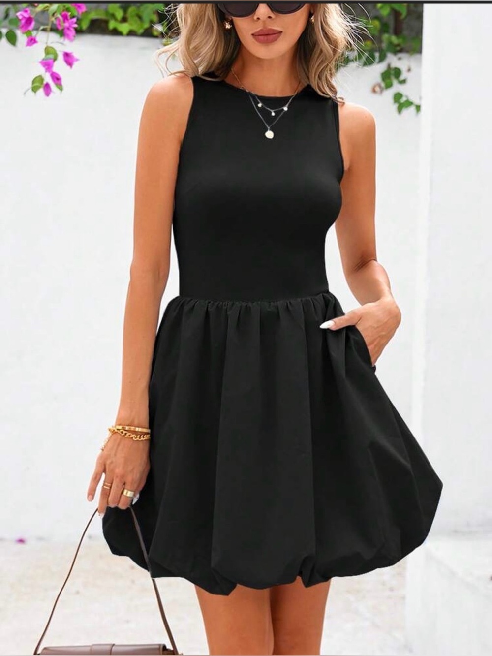 NWT! Short Cocktail Dress Sleeveless Bubble Sundress. Size L